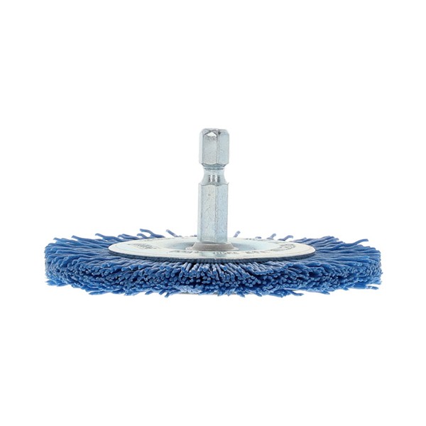 CEPILLO CIRCULAR NYLON AZUL 100MM.EJE 6