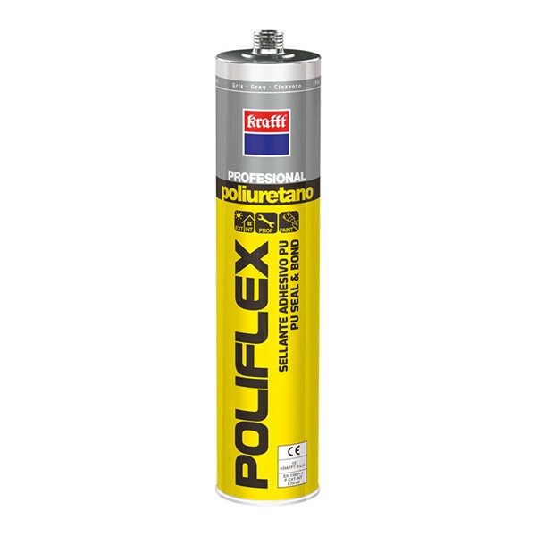 SELLADOR ADH POLIURETANO GRIS POLIFLEX 300ML 5001