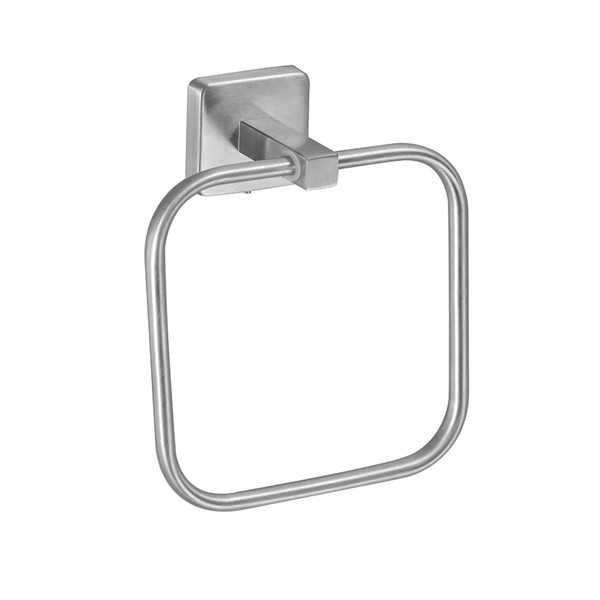 Aro toallero acero inoxidable satinado HABITEX Serie Bahia 18x16xh.6 c