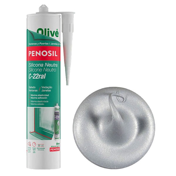 SILICONA NEUTRA C-22 ALUMINIO 9006 300ML