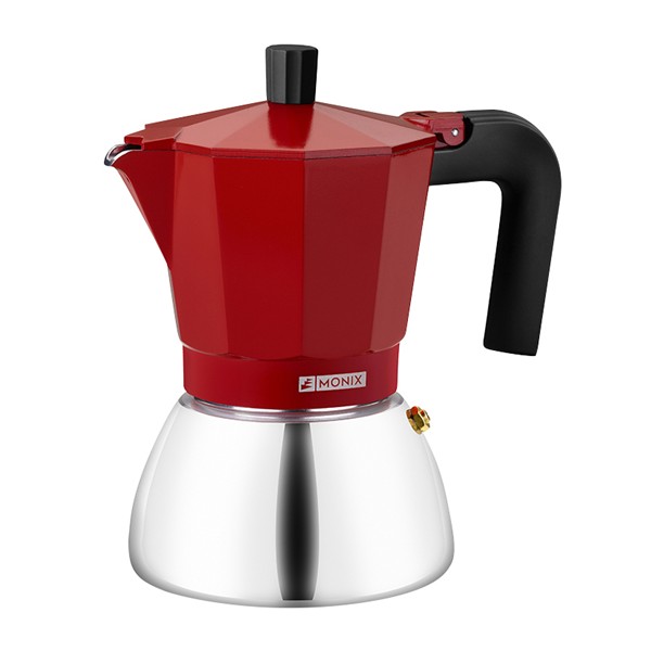 CAFETERA 3 TAZAS INDUC. INOX RED