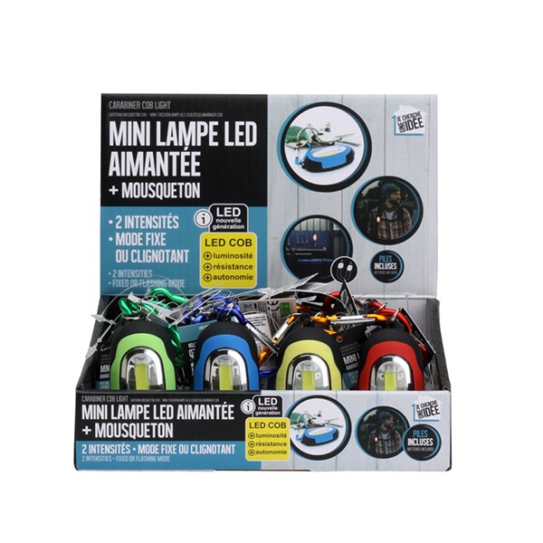 DISPLAY 24UN LAMPARA C/IMAN Y MOSQUETON