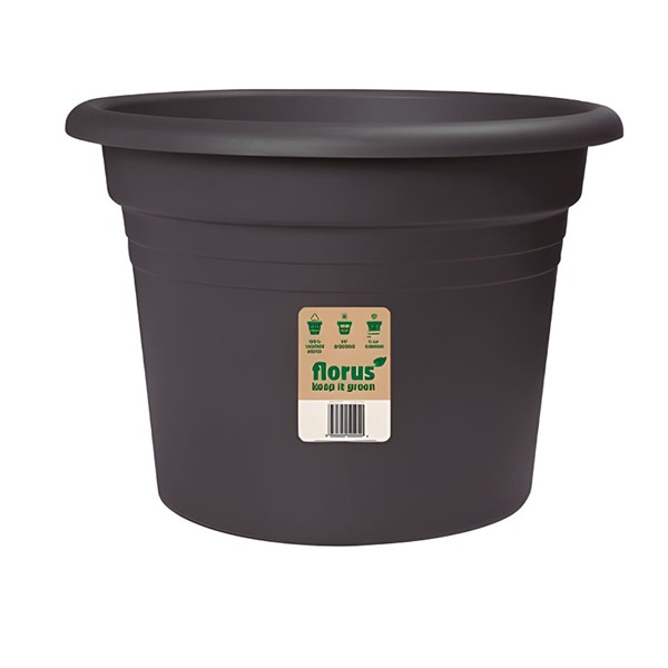 MACETA MEDITERRAN CILINDRO 25CM ANTRACI