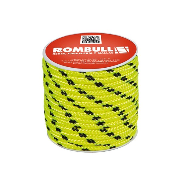 CUERDA POLIEST.TRENZ. 8MM/25M AMARILL FL