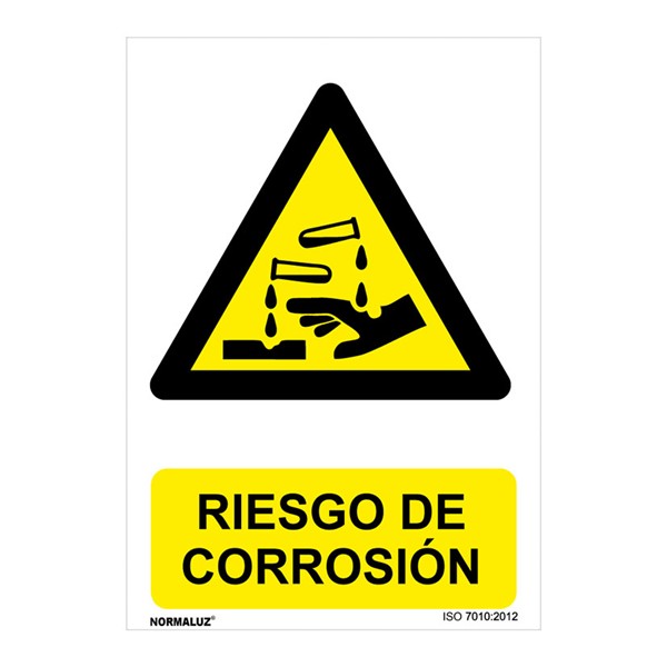SE&Ntilde;AL PELIGRO RIESGO DE CORROSION 210X30