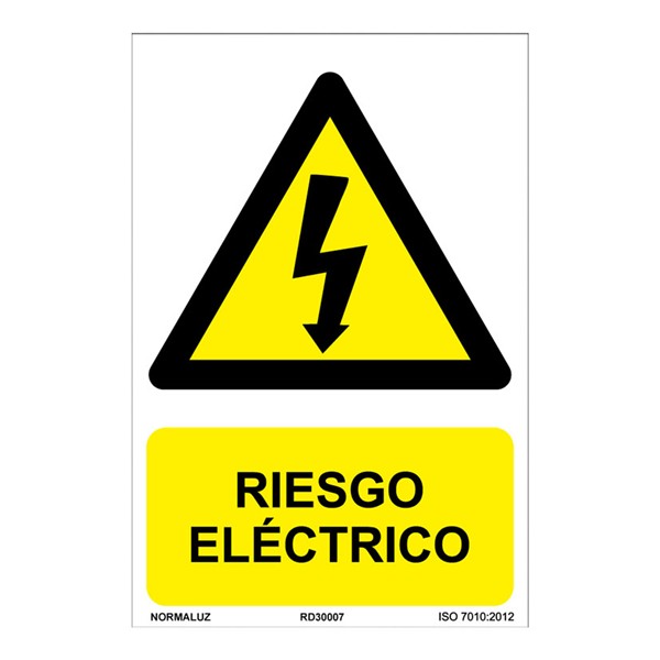 SE&Ntilde;AL RIESGO ELECTRICO PVC 210X300MM