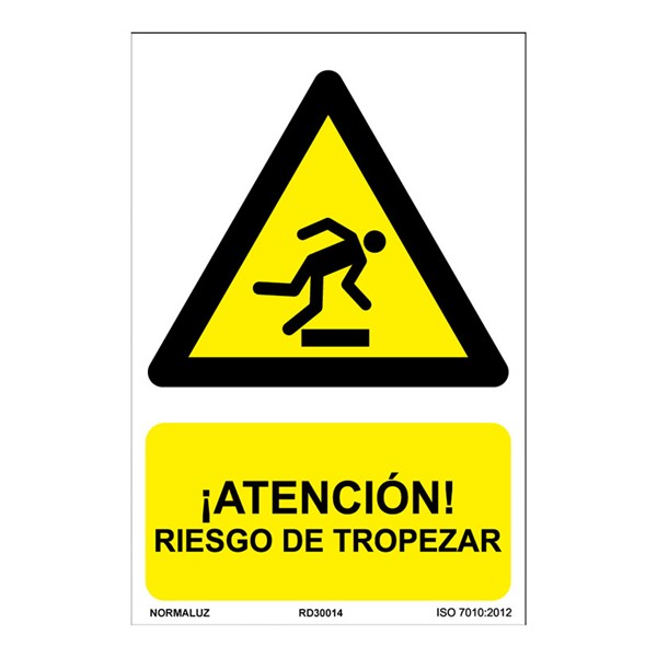 SE&Ntilde;AL PELIGRO RIESGO TROPEZAR 210X300MM