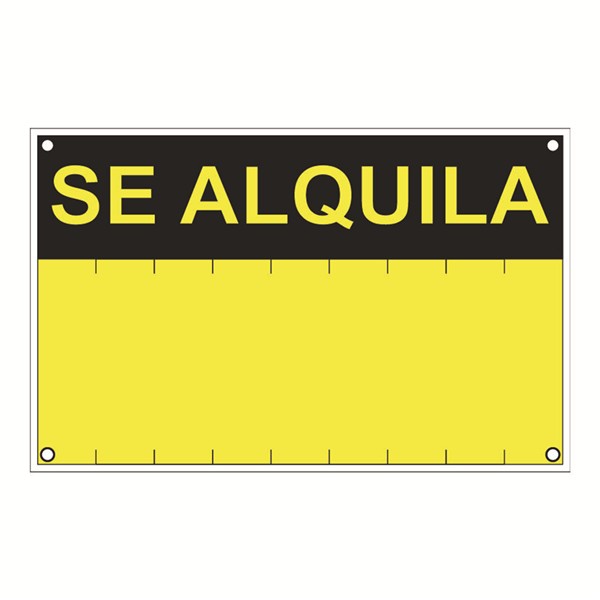 SE&Ntilde;AL SE ALQUILA  PVC 0,4mm AMARILLO
