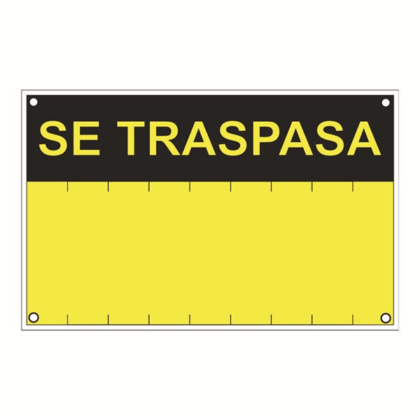 SE&Ntilde;AL SE TRASPASA  PVC 0,4mm AMARILLO