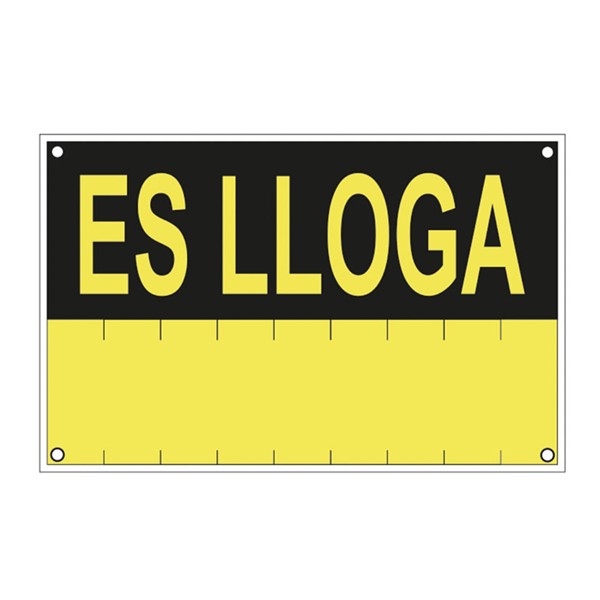 SE&Ntilde;AL ES LLOGA PVC 0,4mm AMARILLO