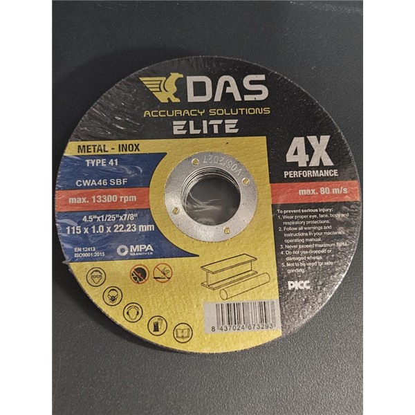 DISCO CORTE 115x1 A46S ELITE  CAJA DE 50 UNIDADES