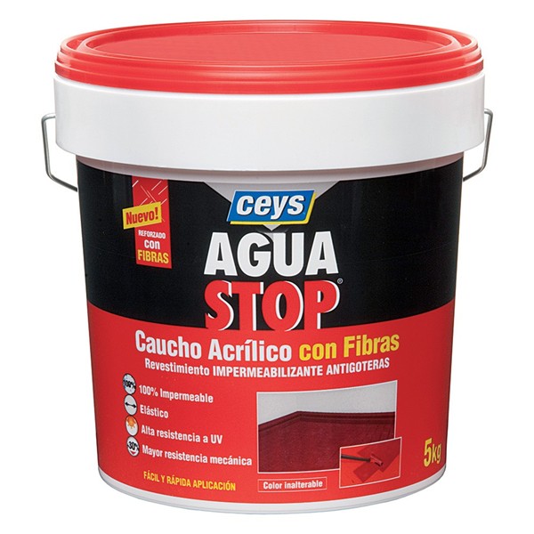 AGUASTOP TERRACOTA 5Kg CAUCHO FIBRAS