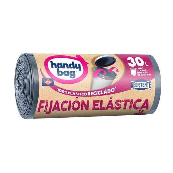 BOLSAS BASURA 30L.ELASTICA. 15 UNID