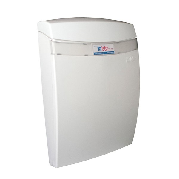 Buz&oacute;n de pl&aacute;stico. Mod. Galaxy. Blanco. 27x12xh40 cm.