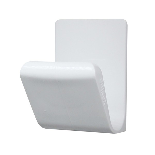 COLGADOR ADHESIVO. PLASTICO.BLCO. 1UNID.