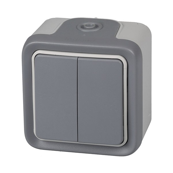 CONMUTADOR DOBLE EXTER. IP55 SERIE PLEXO