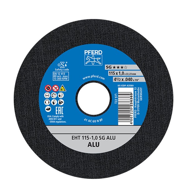 DISCO C.ALUMIN.EHT 115-1,0 A60 N SG ALU