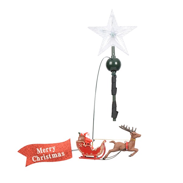 ESTRELLA ARBOL C/PAPA NOEL EN MOVIMIENTO