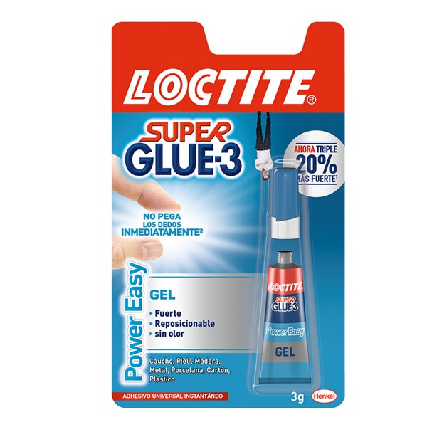 LOCTITE SUPER GLUE-3 POWER EASY 3GR ADHESIVO INSTANT&Aacute;NEO