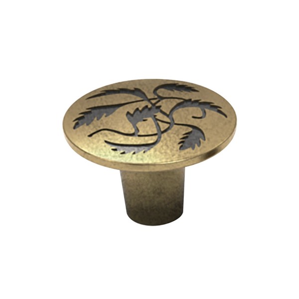 POMO BRONCE RUSTICO GRABADO &Oslash;36 MM.