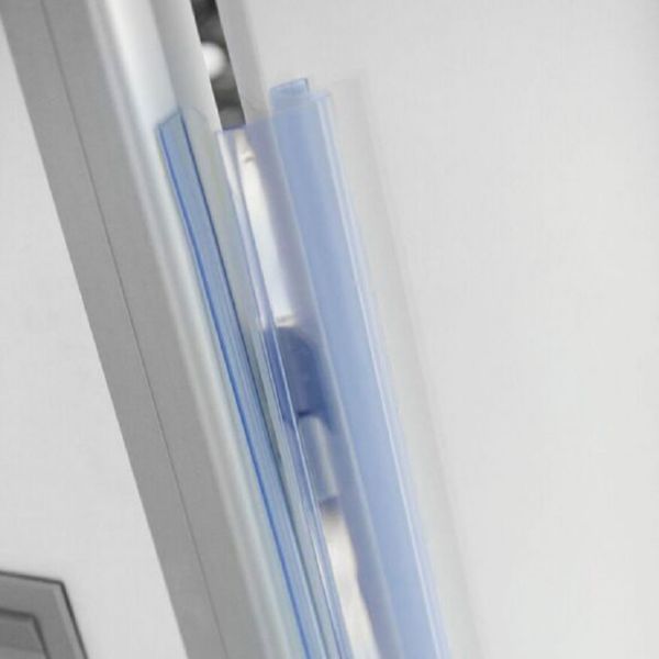 Protector flexible de bisagras para puerta. Transparente.1,2