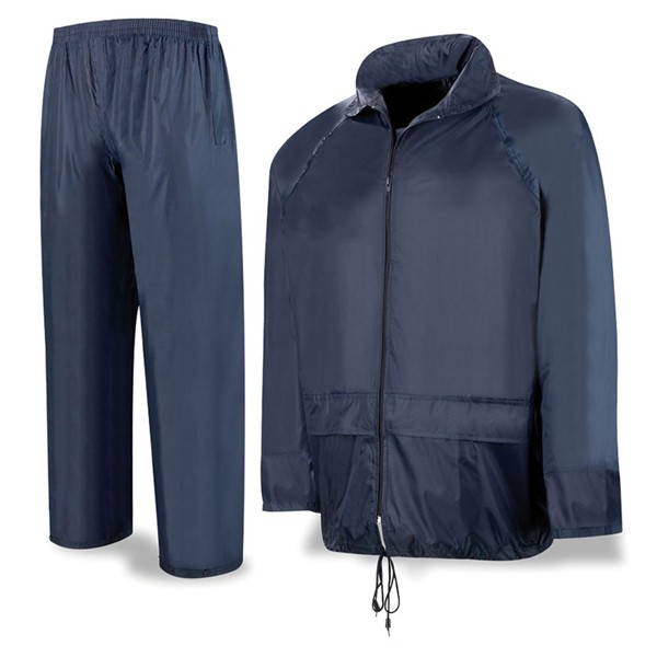 Traje de agua  poliester c/recubrimiento PVC T/L color azul